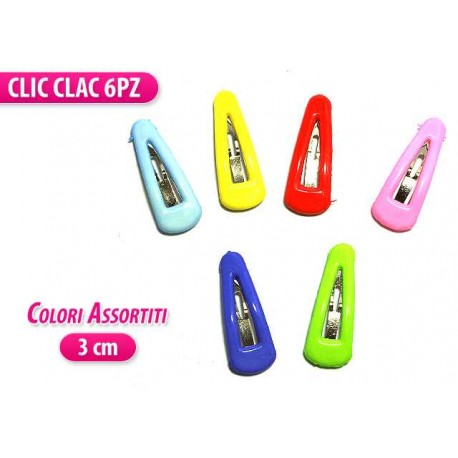 MINI CLIC/ CLAC 3 CM. 6 PZ. COLORI ASS.