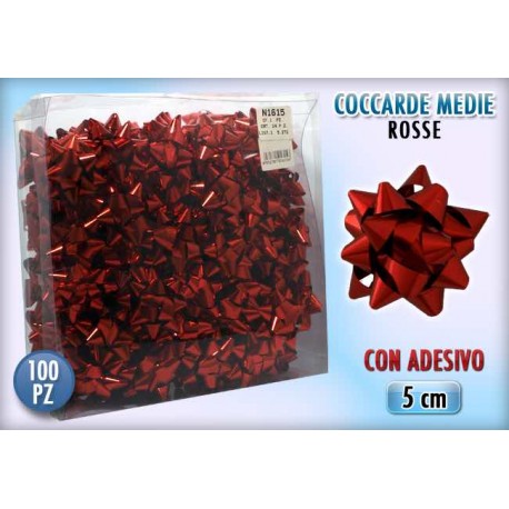 COCCARDA 3 MIS. RED 100 PZ.     NS
